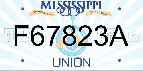 F67823A Mississippi License Plate