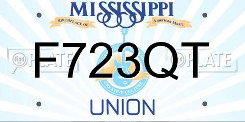 F723QT Mississippi License Plate