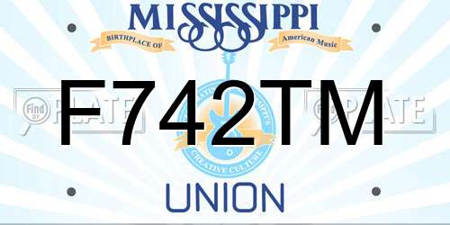 F742TM Mississippi License Plate