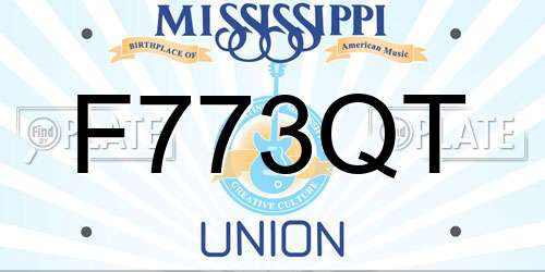 F773QT Mississippi License Plate