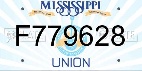 F779628 Mississippi License Plate