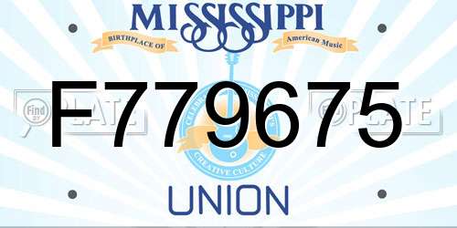 F779675 Mississippi License Plate