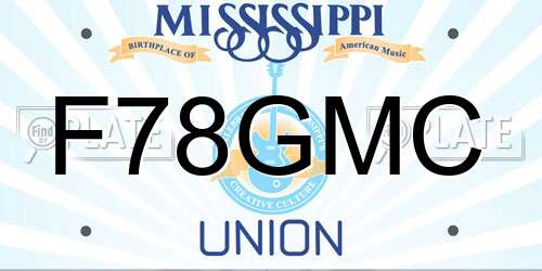 F78GMC Mississippi License Plate