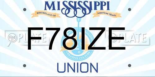 F78IZE Mississippi License Plate