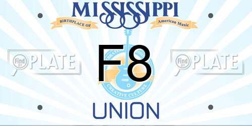 F8 Mississippi License Plate