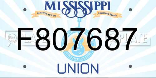 F807687 Mississippi License Plate