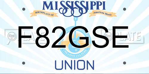 F82GSE Mississippi License Plate