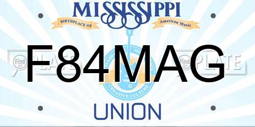 F84MAG Mississippi License Plate