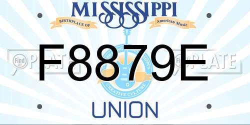 F8879E Mississippi License Plate