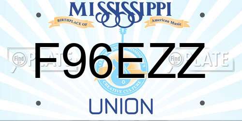 F96EZZ Mississippi License Plate