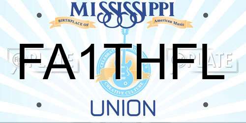 FA1THFL Mississippi License Plate