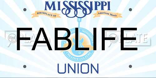 FABLIFE Mississippi License Plate