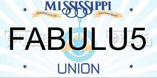 FABULU5 Mississippi License Plate