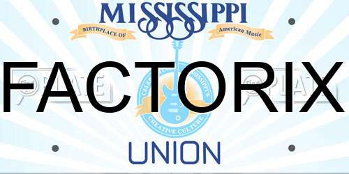 FACTORIX Mississippi License Plate