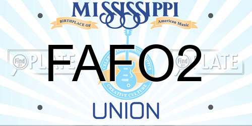 FAFO2 Mississippi License Plate