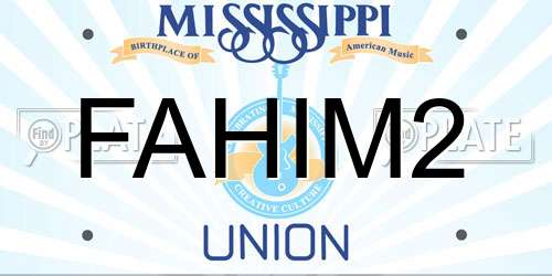 FAHIM2 Mississippi License Plate