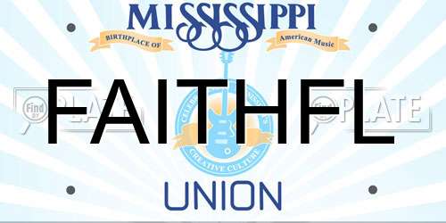 FAITHFL Mississippi License Plate