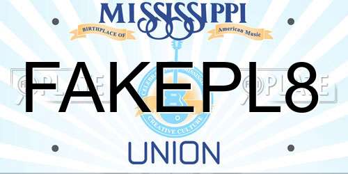 FAKEPL8 Mississippi License Plate