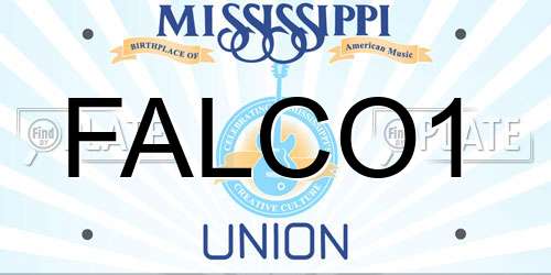 FALCO1 Mississippi License Plate