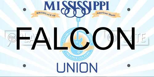 FALCON Mississippi License Plate