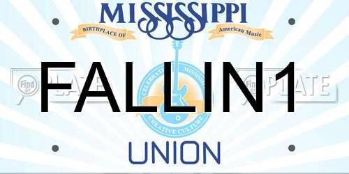 FALLIN1 Mississippi License Plate