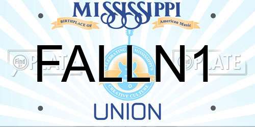 FALLN1 Mississippi License Plate