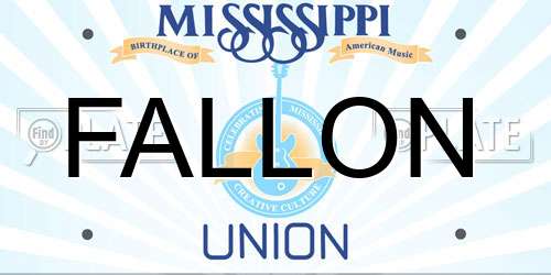 FALLON Mississippi License Plate