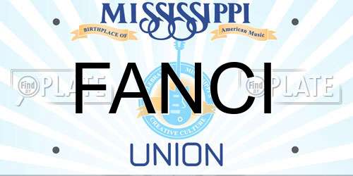 FANCI Mississippi License Plate