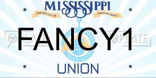 FANCY1 Mississippi License Plate