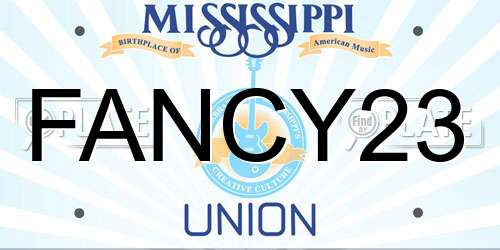 FANCY23 Mississippi License Plate