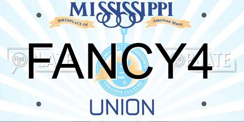FANCY4 Mississippi License Plate