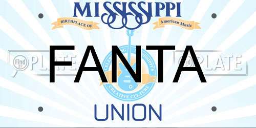 FANTA Mississippi License Plate