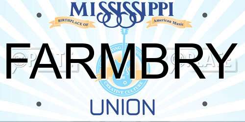 FARMBRY Mississippi License Plate