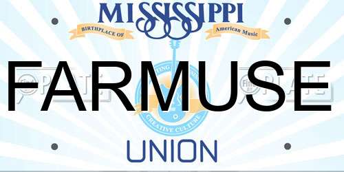 FARMUSE Mississippi License Plate