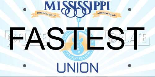 FASTEST Mississippi License Plate