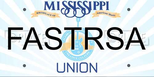 FASTRSA Mississippi License Plate