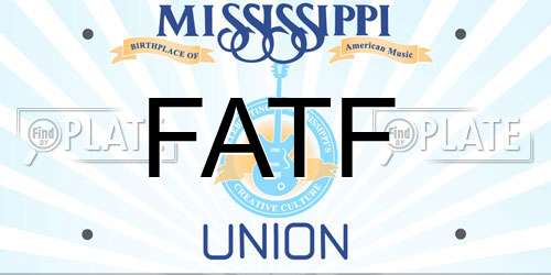 FATF Mississippi License Plate