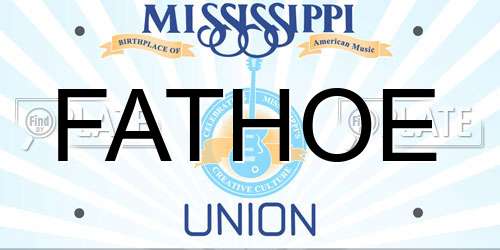 FATHOE Mississippi License Plate