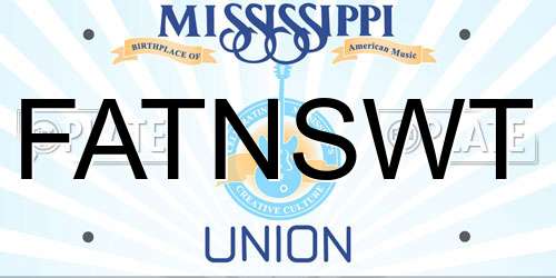FATNSWT Mississippi License Plate