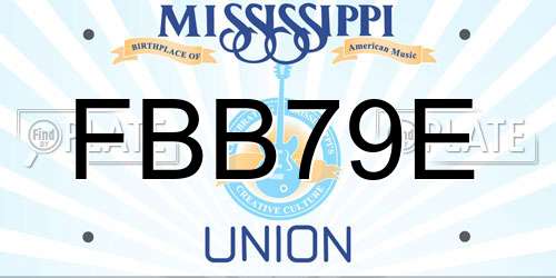 FBB79E Mississippi License Plate
