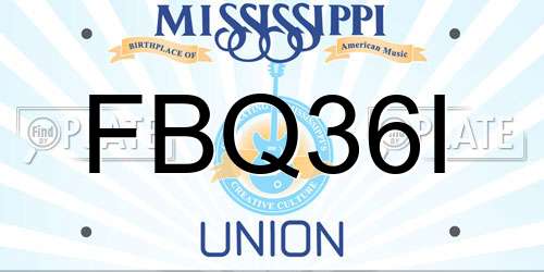 FBQ36I Mississippi License Plate