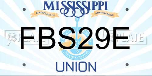 FBS29E Mississippi License Plate
