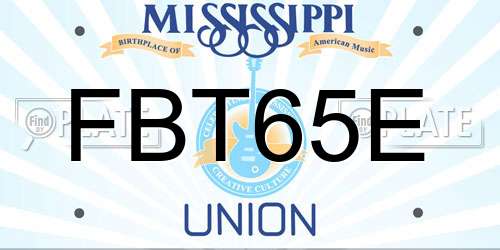 FBT65E Mississippi License Plate