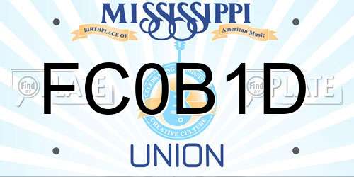 FC0B1D Mississippi License Plate
