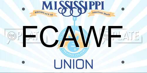 FCAWF Mississippi License Plate