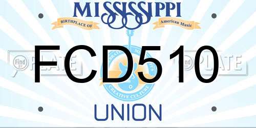 FCD510 Mississippi License Plate