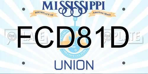 FCD81D Mississippi License Plate