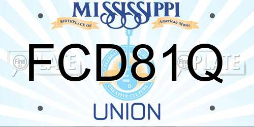 FCD81Q Mississippi License Plate
