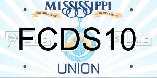 FCDS10 Mississippi License Plate