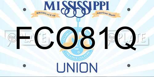 FCO81Q Mississippi License Plate